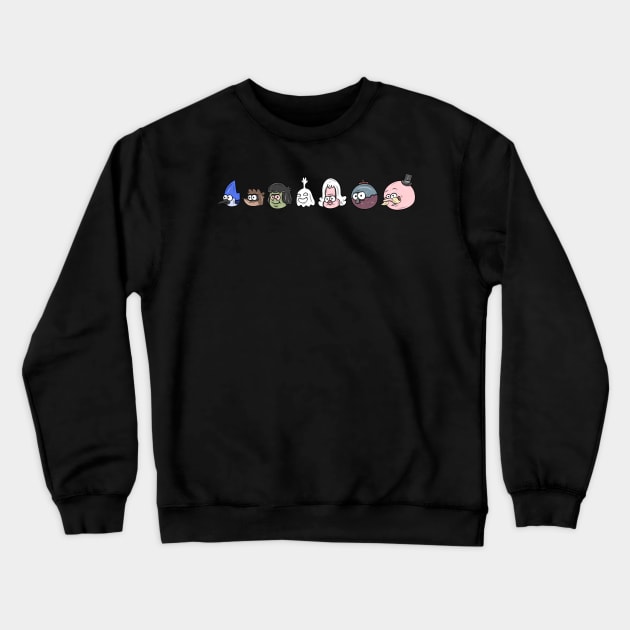 Regular Show Headshots Main Cast Crewneck Sweatshirt by surfinggiraffecomics